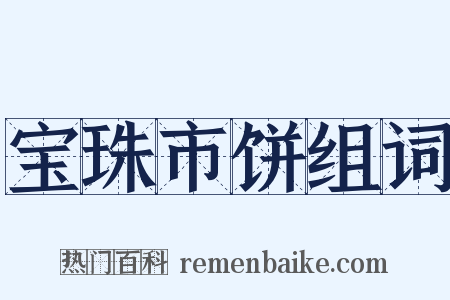 宝珠市饼组词是什么意思的图片